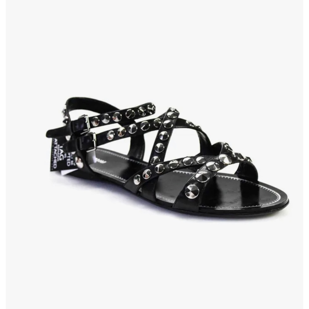 Miu Miu Strappy Studded Donna black Sandals
